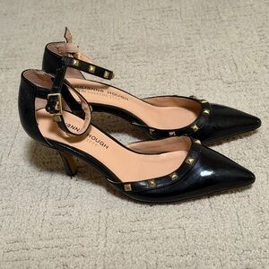 Sole society black studded pumps